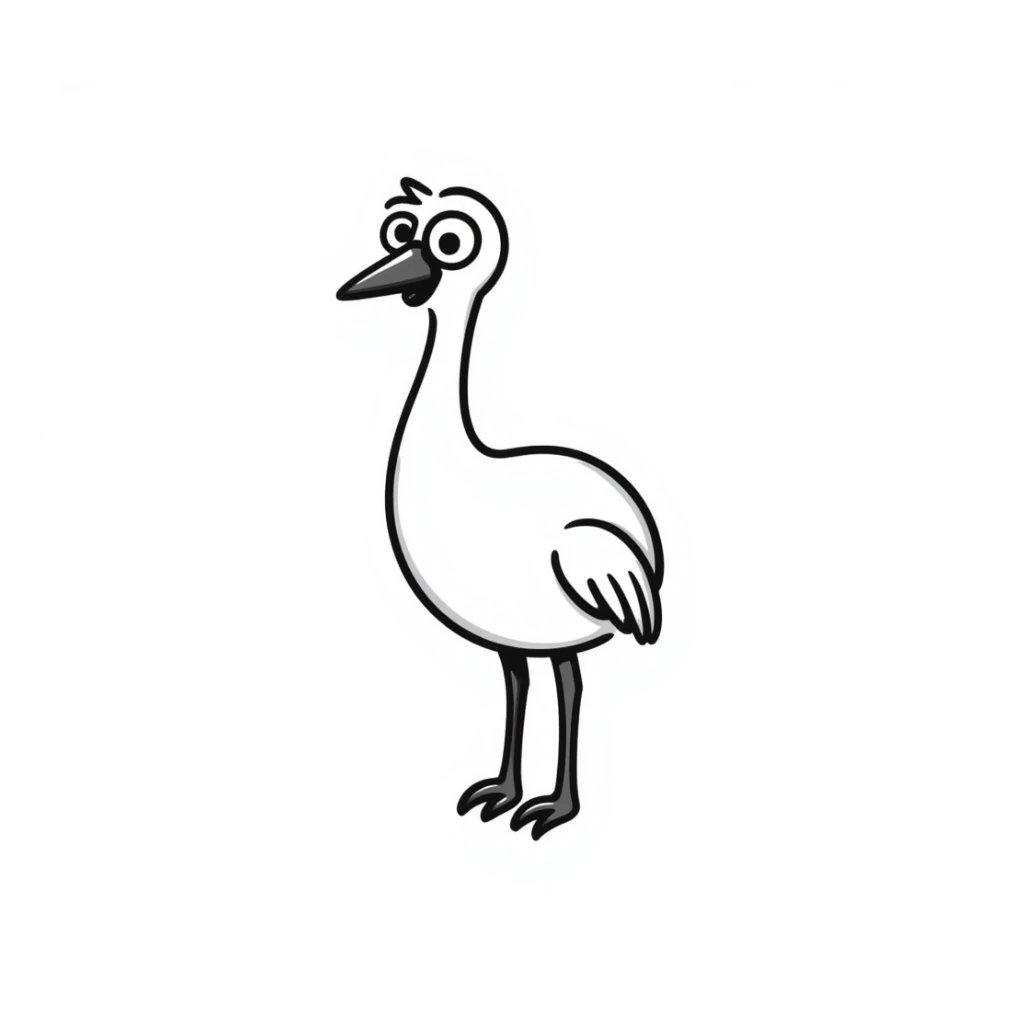 Ostrich sticker