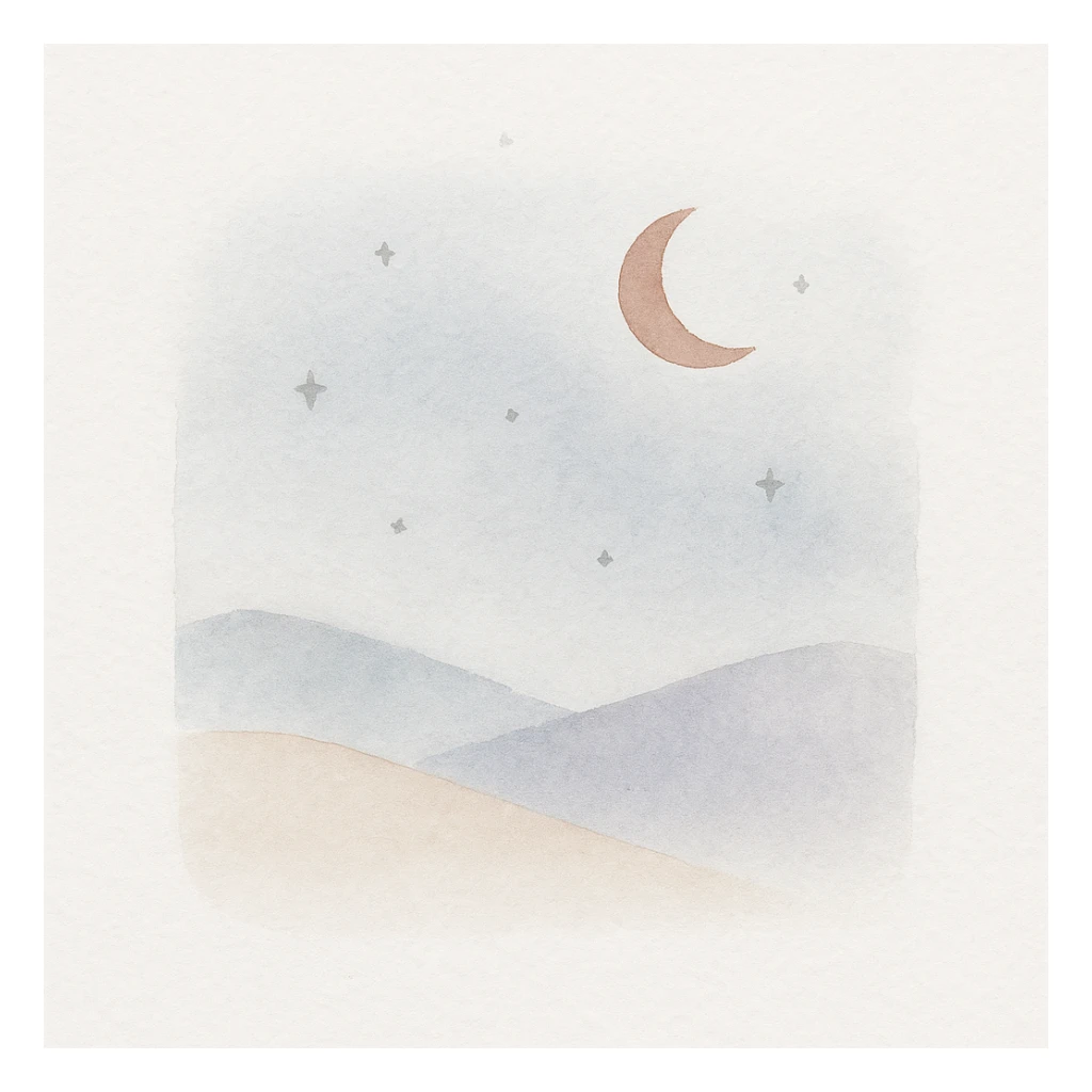 starry night watercolor art style sticker