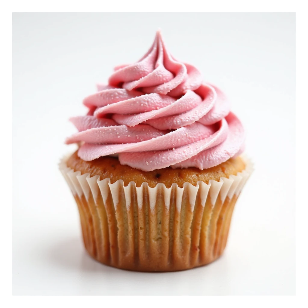detailed realistic cupcake with pink icing sticker