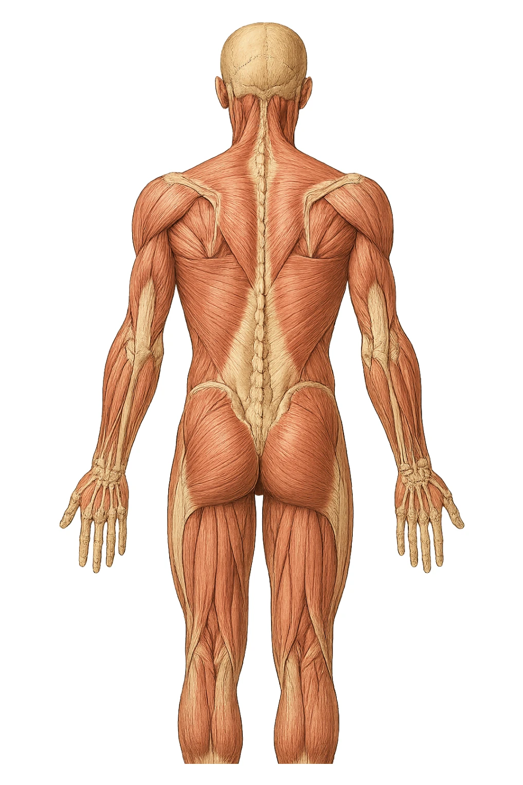 corpo umano anatomico con schiena piatta sticker