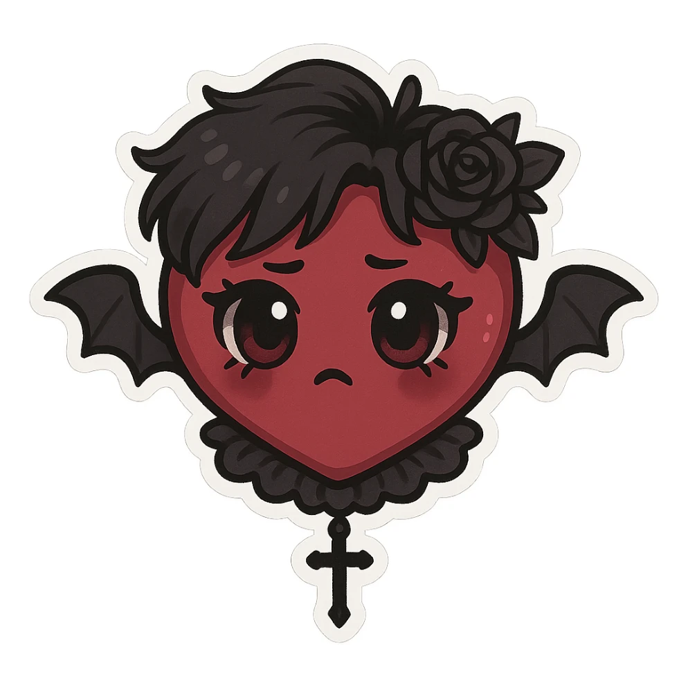 Goth red object sticker