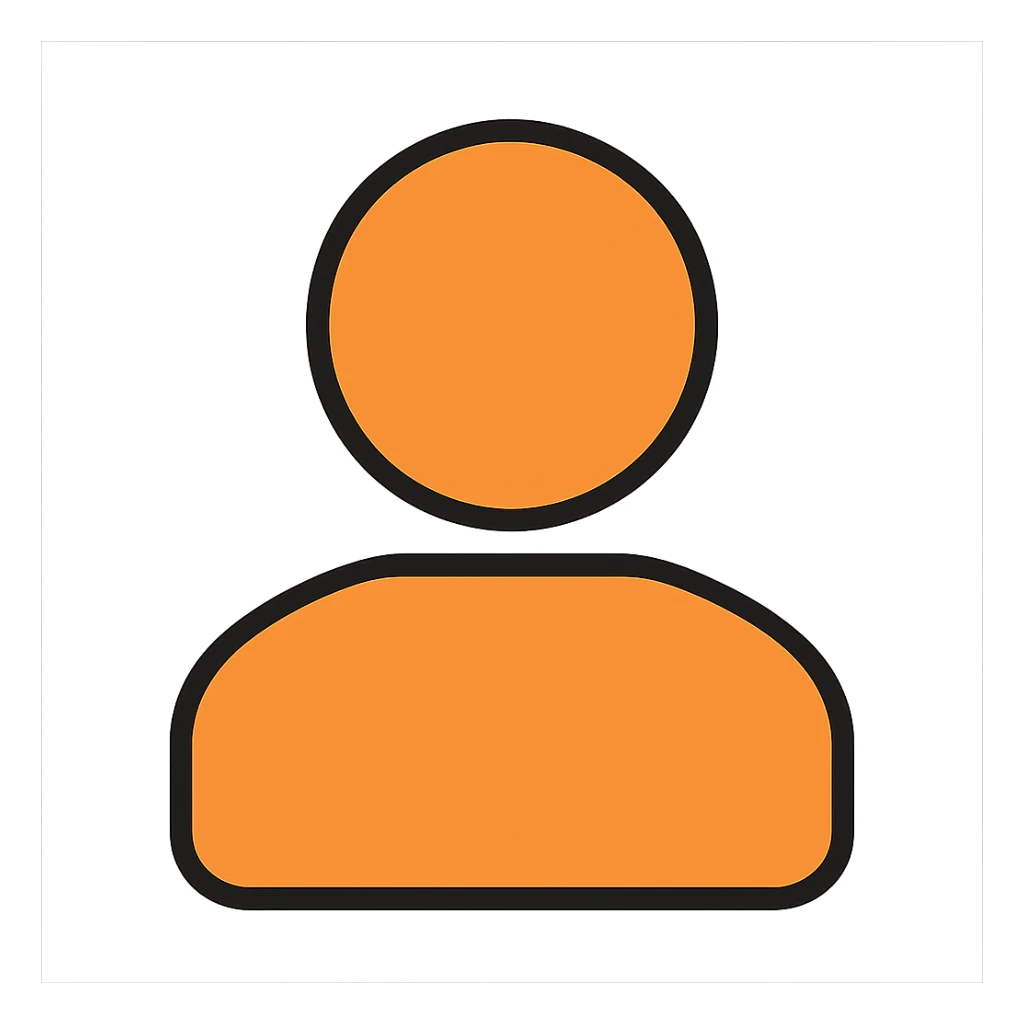 Remove all social details or icons, leave only a simple silhouette representing followers, in orange color #fe6601, with transparent background. sticker