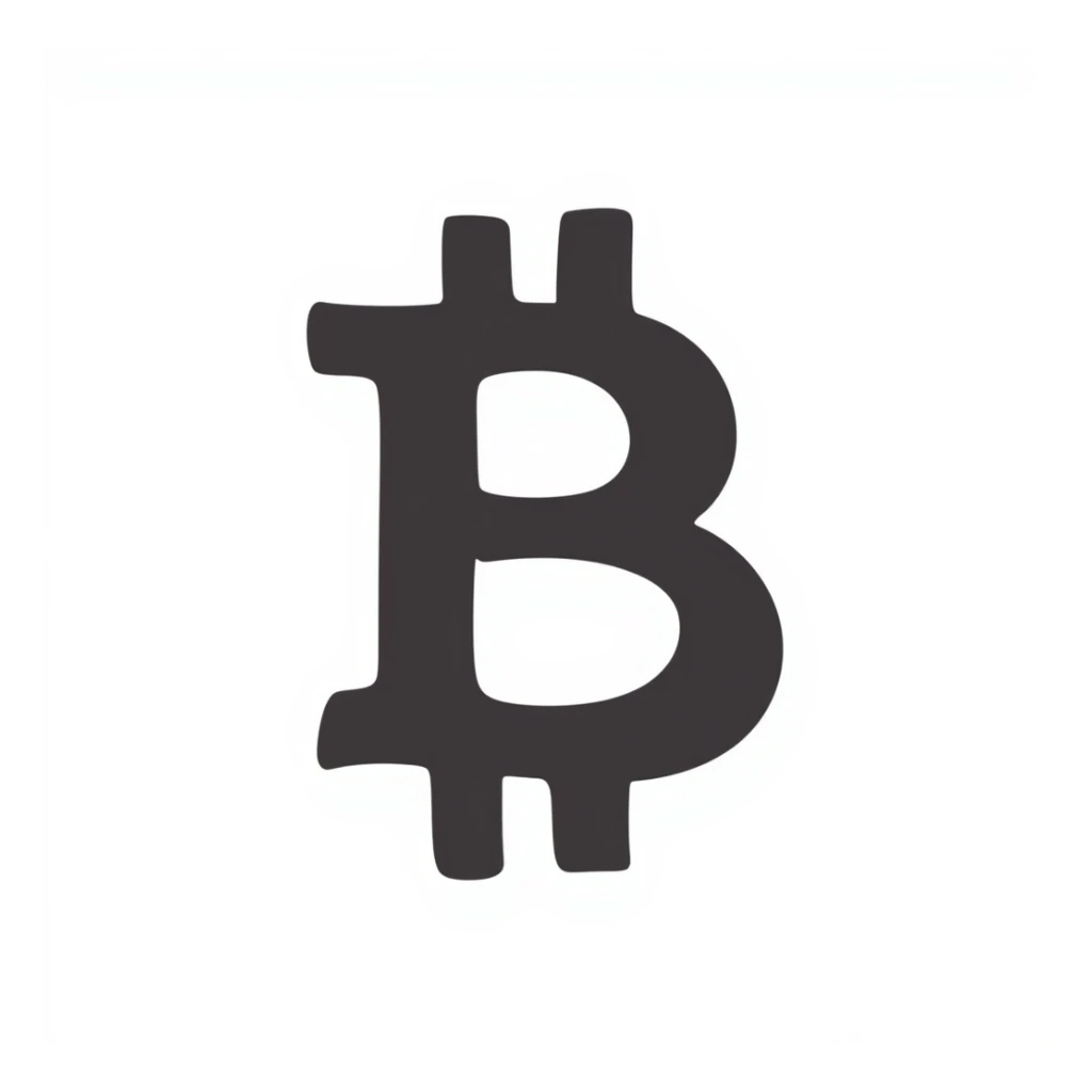 Bitcoin logo sticker