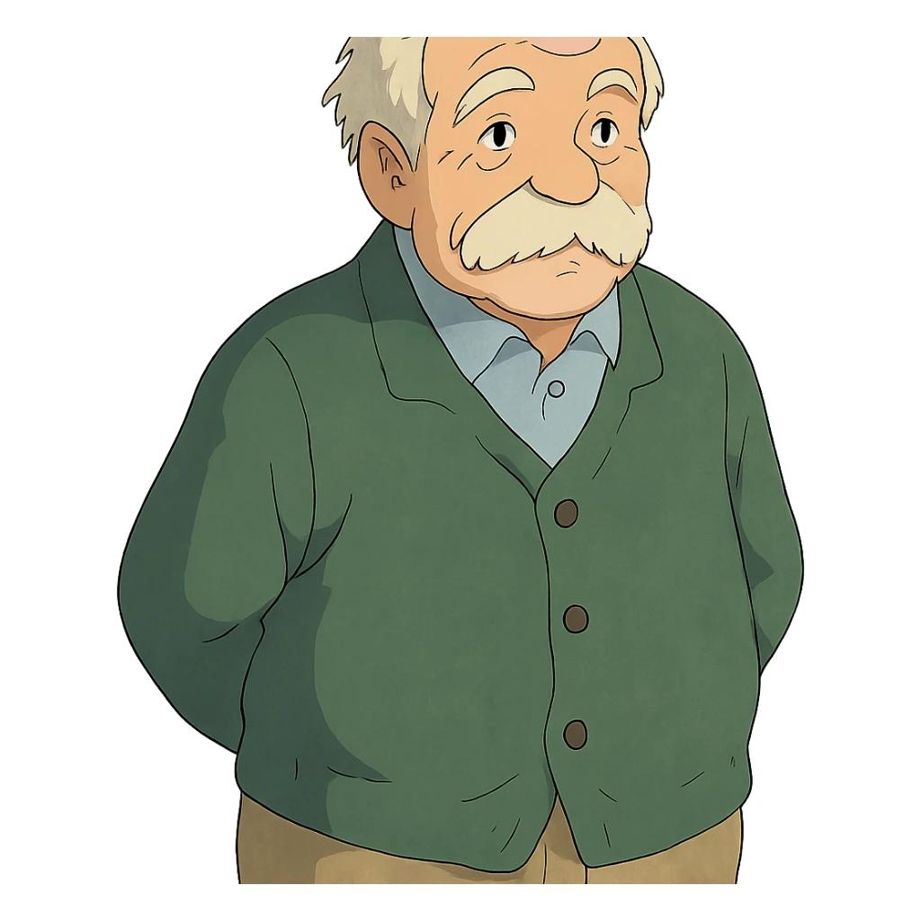 elderly white grandfather sticker