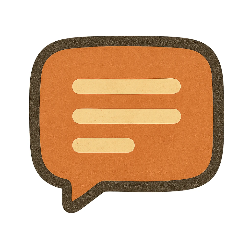 A modern, minimalistic icon of a message in flat design style, using bright and harmonious colors, suitable for mobile and web applications. sticker