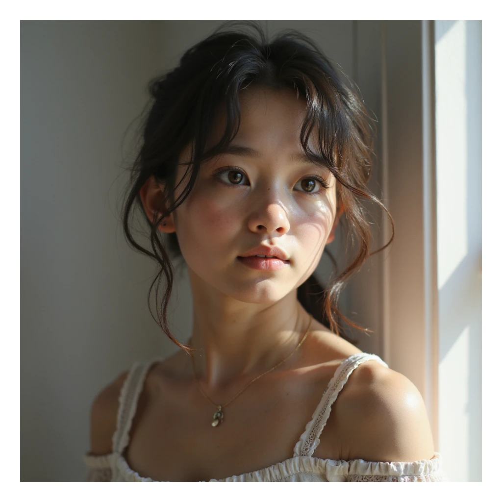 realistic girl, photorealistic style, variation 4 sticker