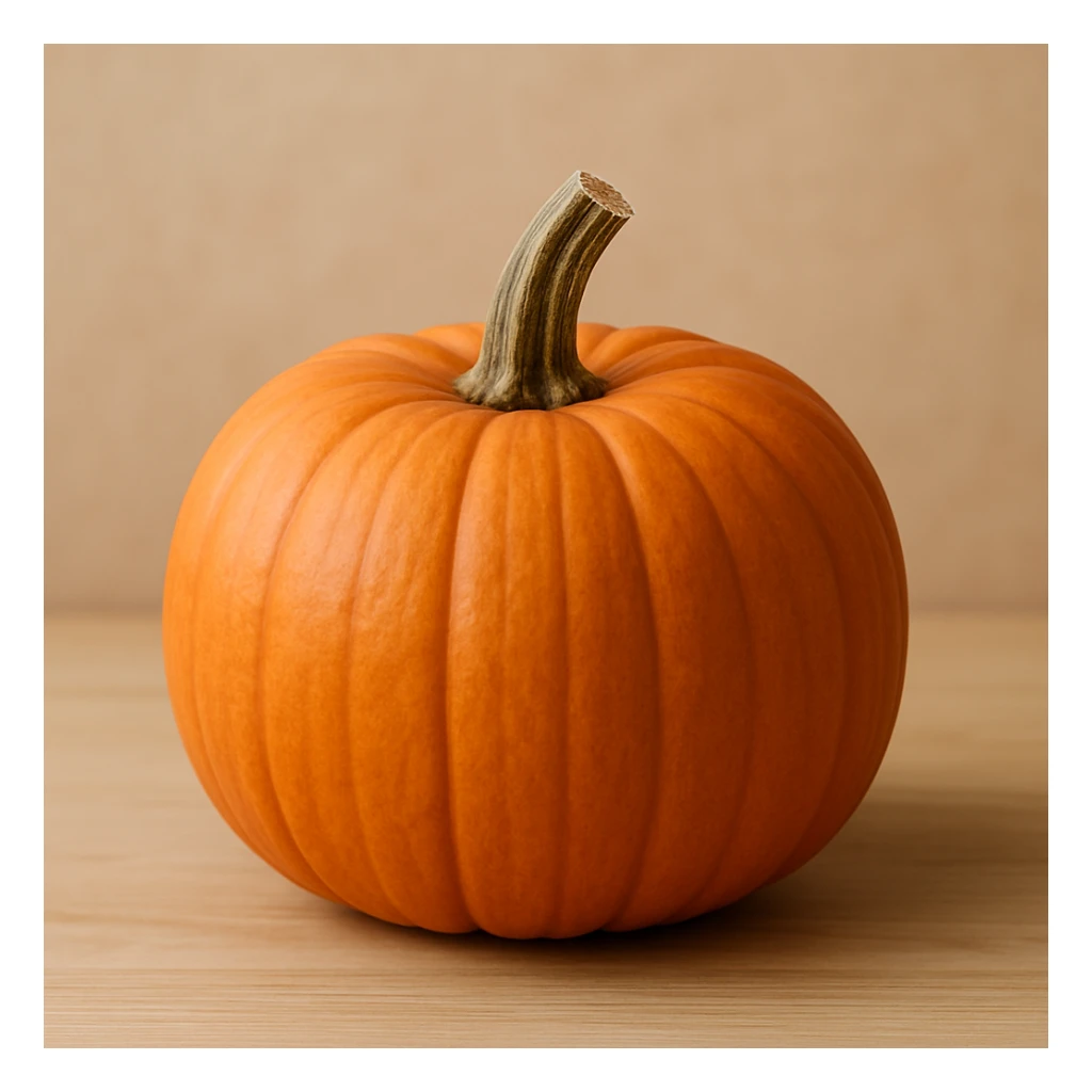 plain orange pumpkin vegetable, no face, no Halloween theme, no decorations sticker