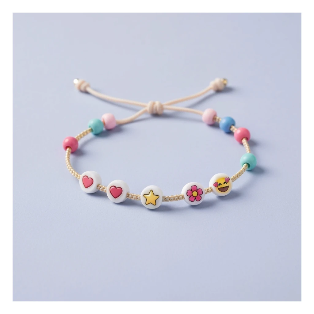 kpop friendship bracelet, cute, expressive, minimal sticker