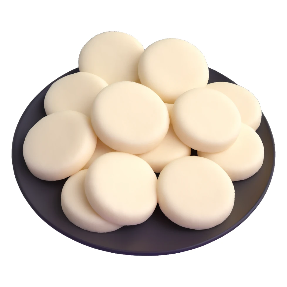 fluffy white idli South Indian rice cake sticker