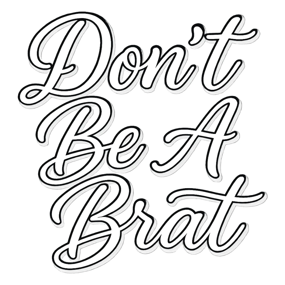 Enhance the text to make it pop for Discord by adding a bold white outline, a subtle dark drop shadow, and increasing contrast for readability at small sizes and on dark backgrounds. Keep the transparent background. sticker