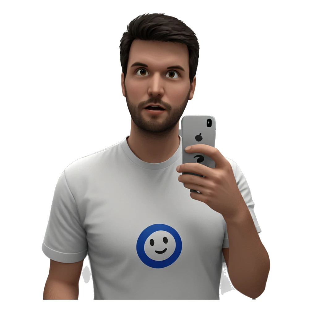 boy with phone indoors sticker