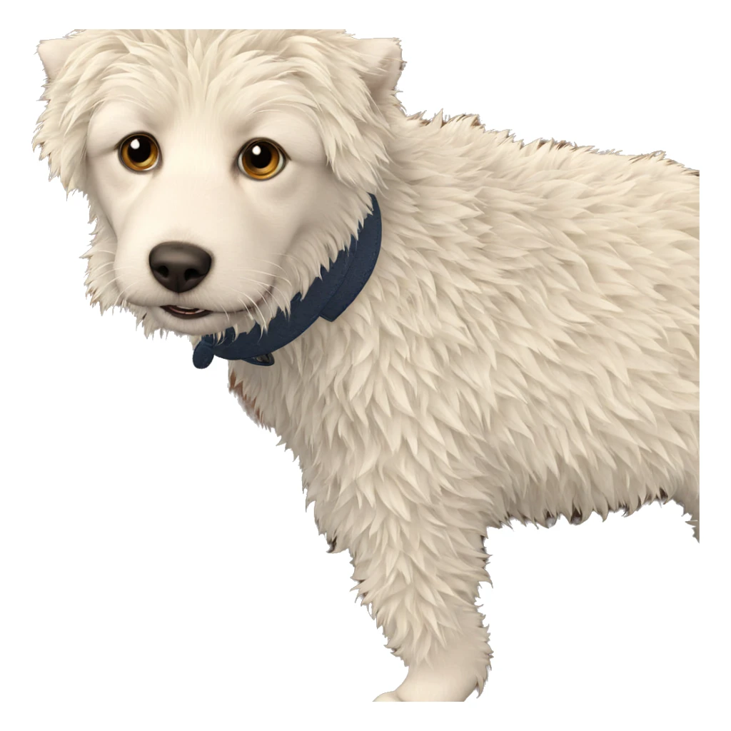 fluffy pets on wooden floor sticker