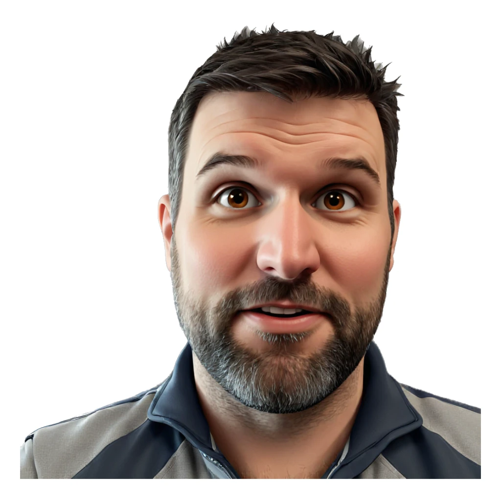 portrait of a bearded male sticker