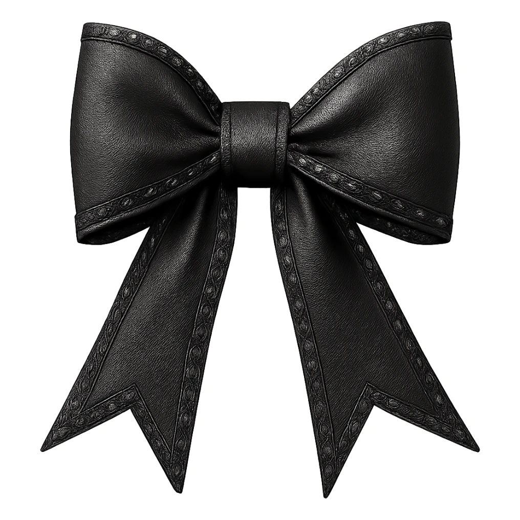 Make the gothic bow black in a photorealistic style, keeping the background transparent. sticker