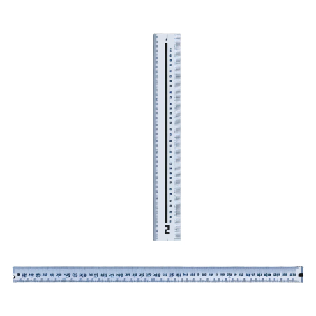 inch ruler with visible measurements sticker