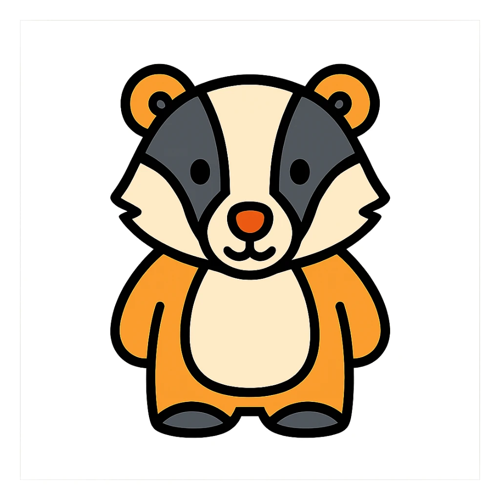A sweet badger sticker