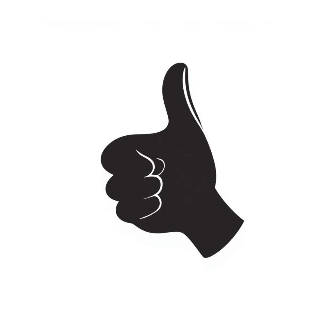 A hand giving thumbs up with dark skin and light skin highlights sticker