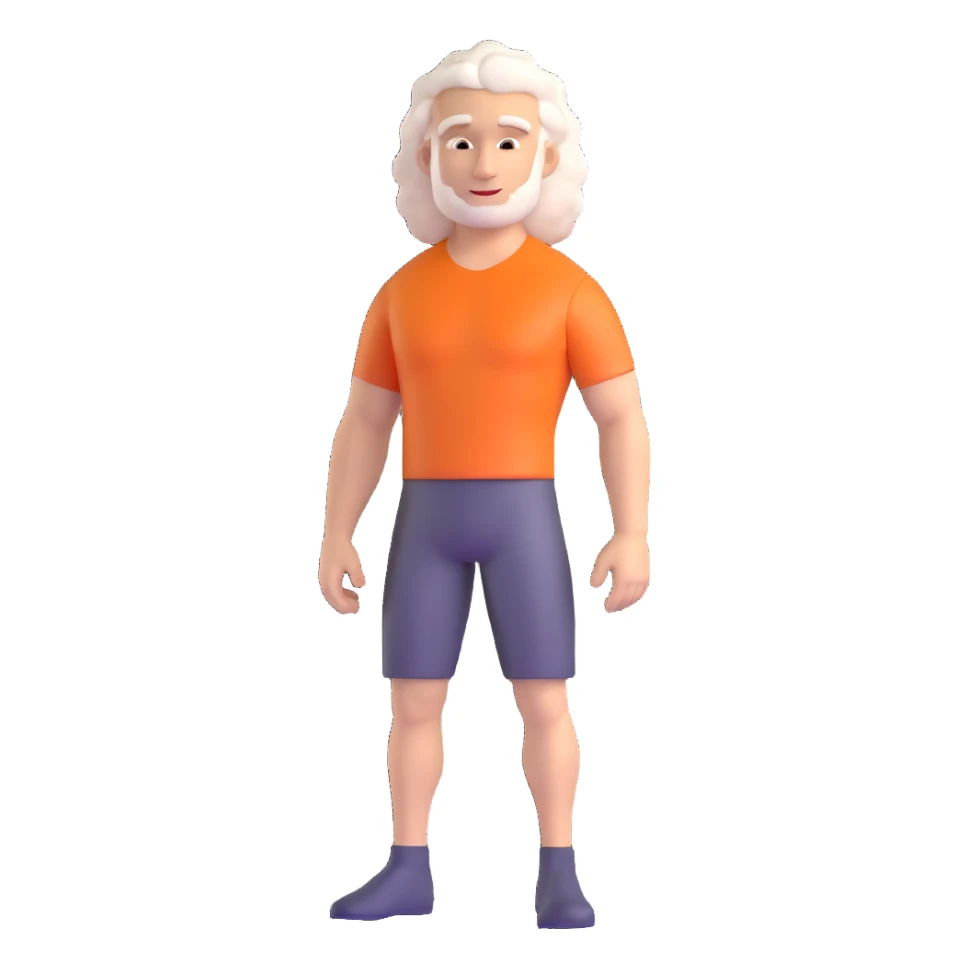 white man in his 40s, long tight curly hair with short sides sticker