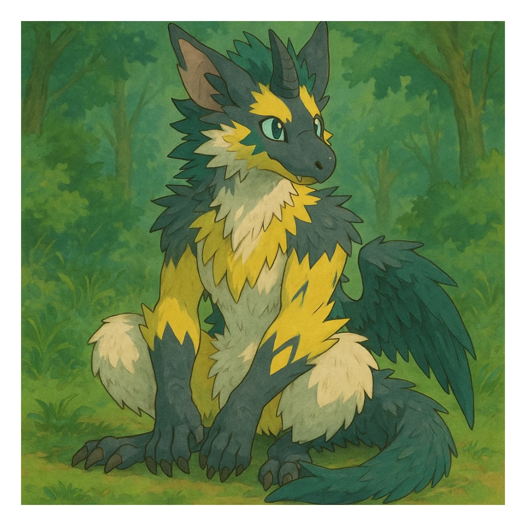 Sergal-Protogen-Trico-Zeraora-Vernid-fusion-hybrid-creature sticker