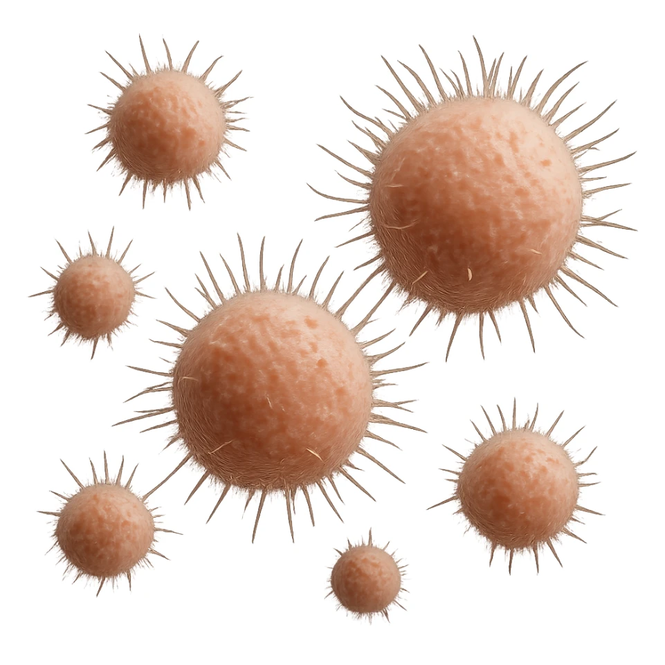 CELLULE DI ORMONI UMANI, IPERREALISTICI 4K, FLUTTUANO IN ARIA sticker