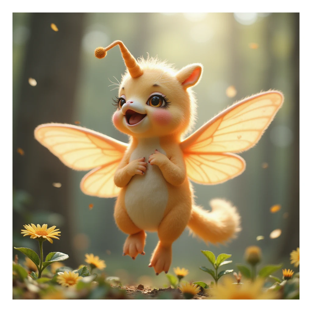 Fluttershy in a realistic style singing softly, no background, transparent sticker