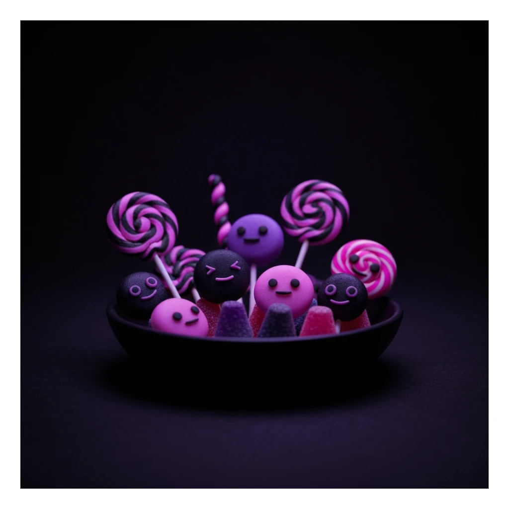 goth candy, cute, expressive, minimal sticker