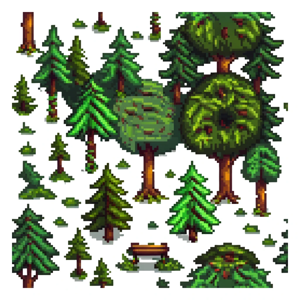 forest scene sticker