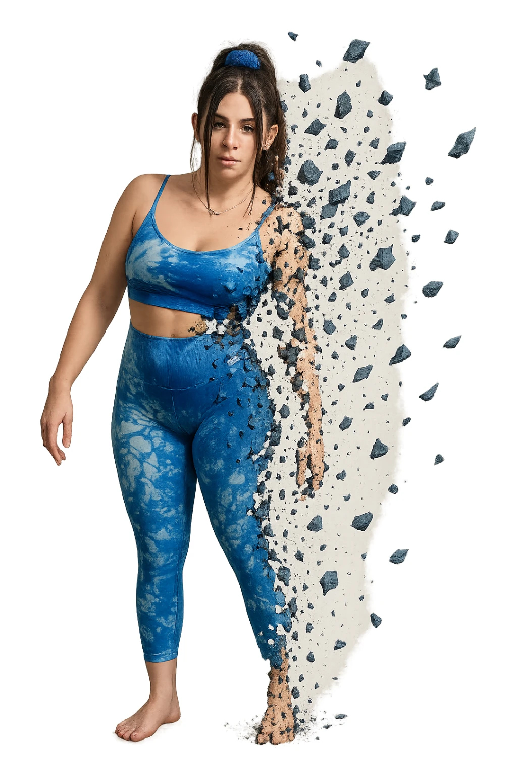 corpo come se si stesse sgretolando  sticker