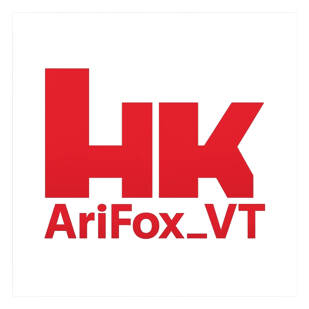 the H&K logo, except the letters say "AriFox_VT" sticker