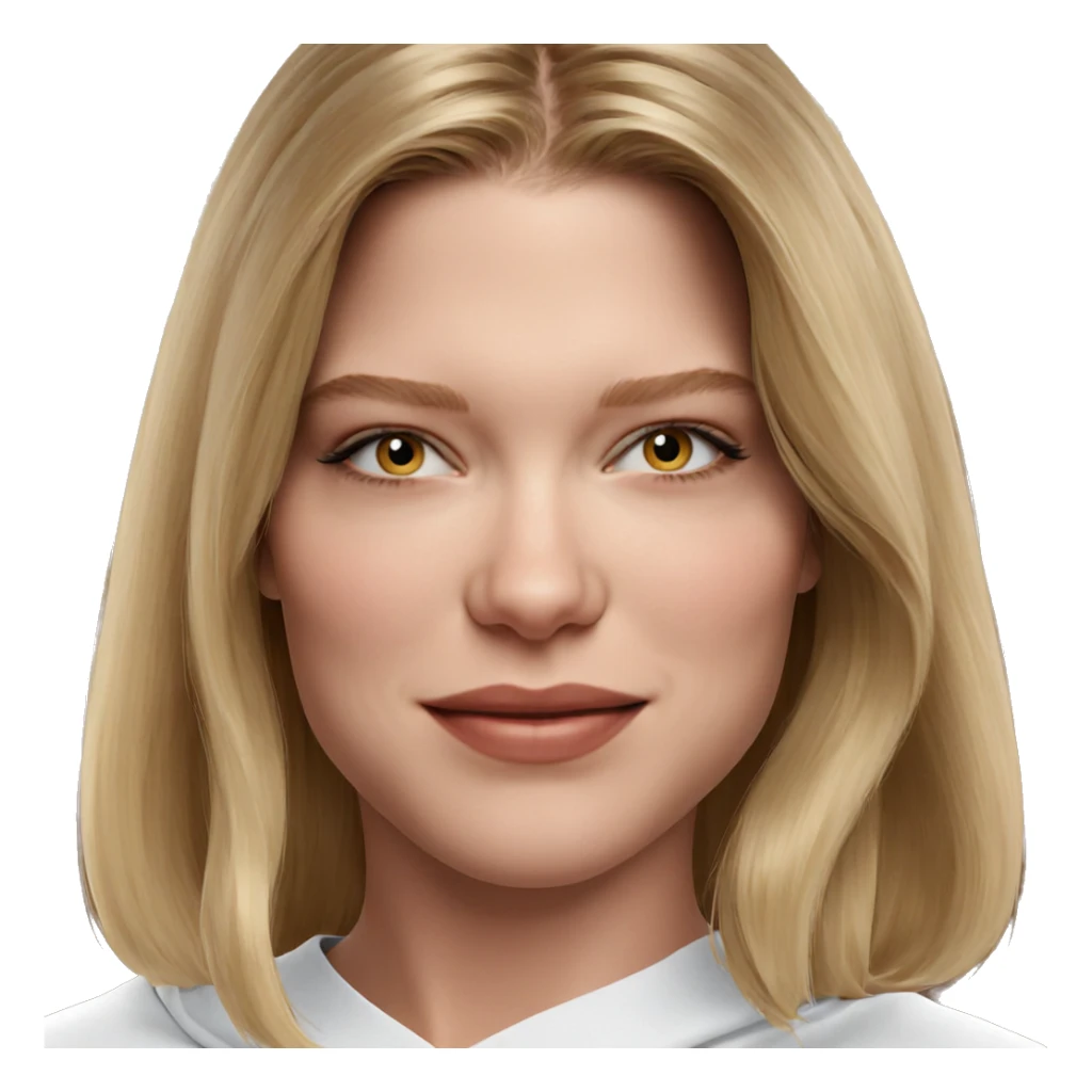 blonde girl portrait staring directly sticker