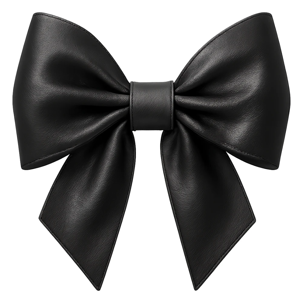 Make the gothic bow black in a photorealistic style, keeping the background transparent. sticker