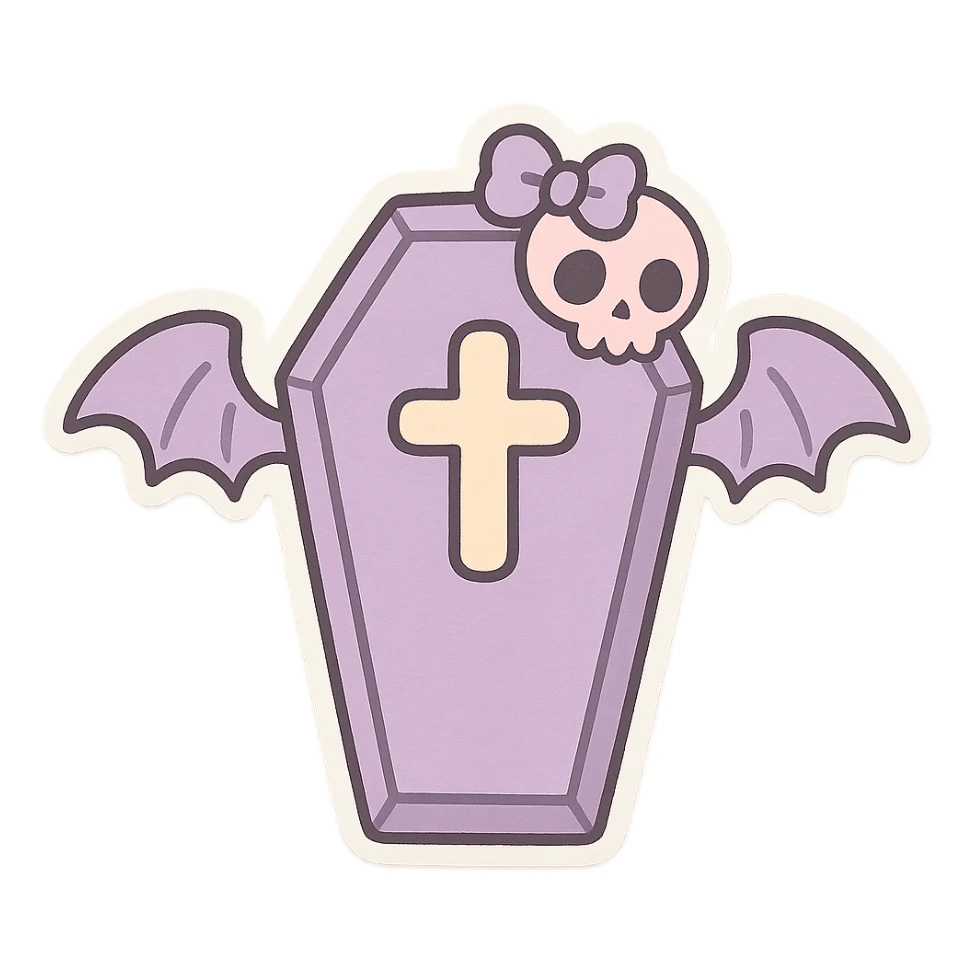 pastel goth objects, show one  sticker