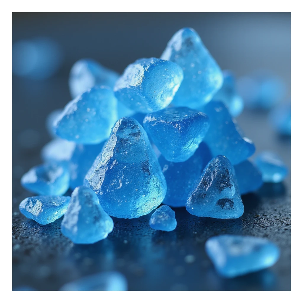 fantasy blue crystal candy, photorealistic style sticker