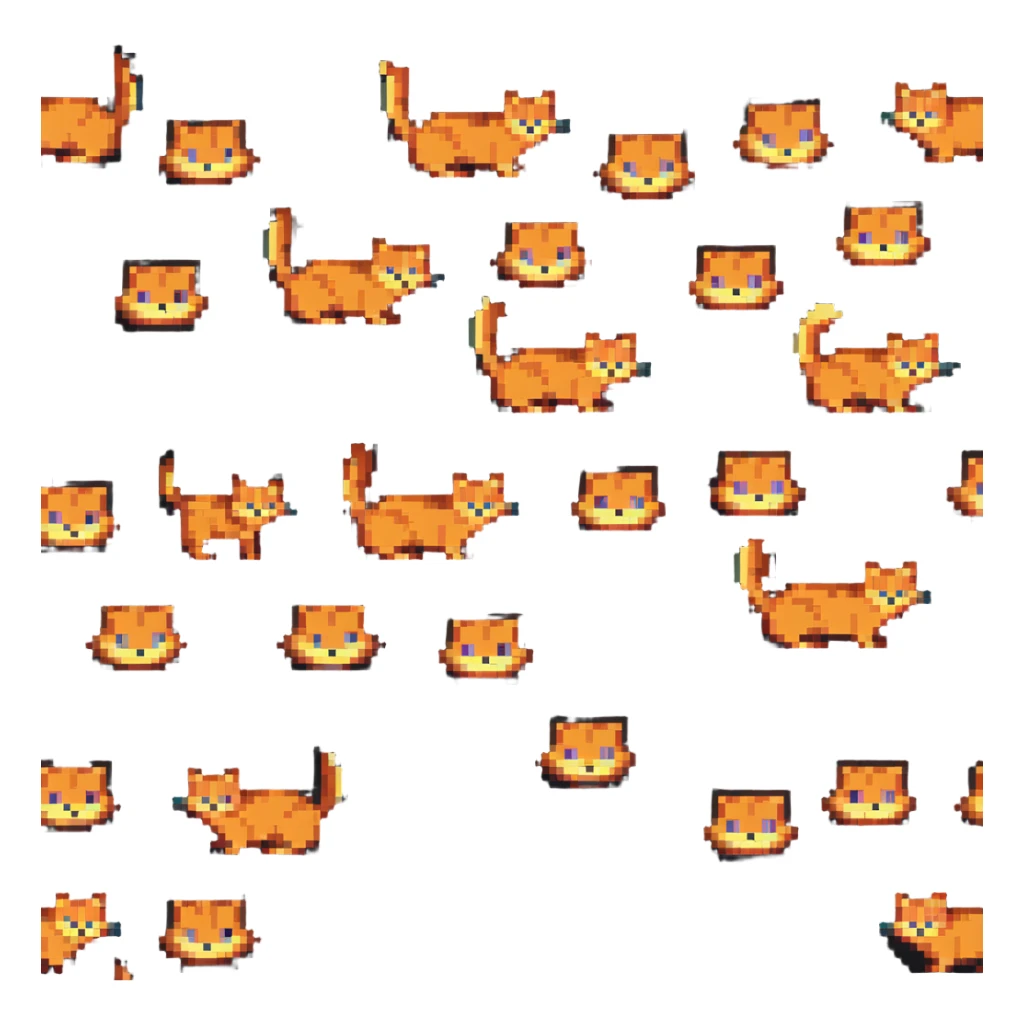 orange cat sticker