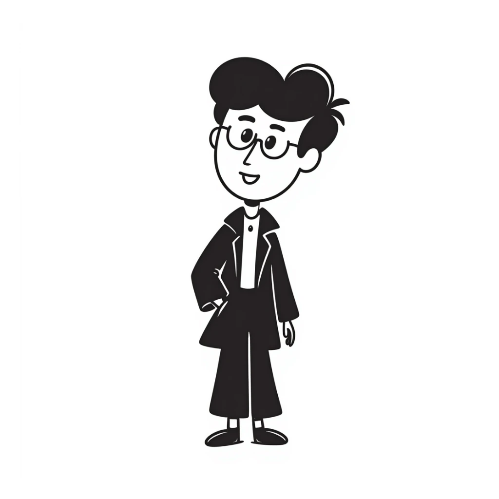 Tenth Doctor from Doctor Who wearing glasses sticker