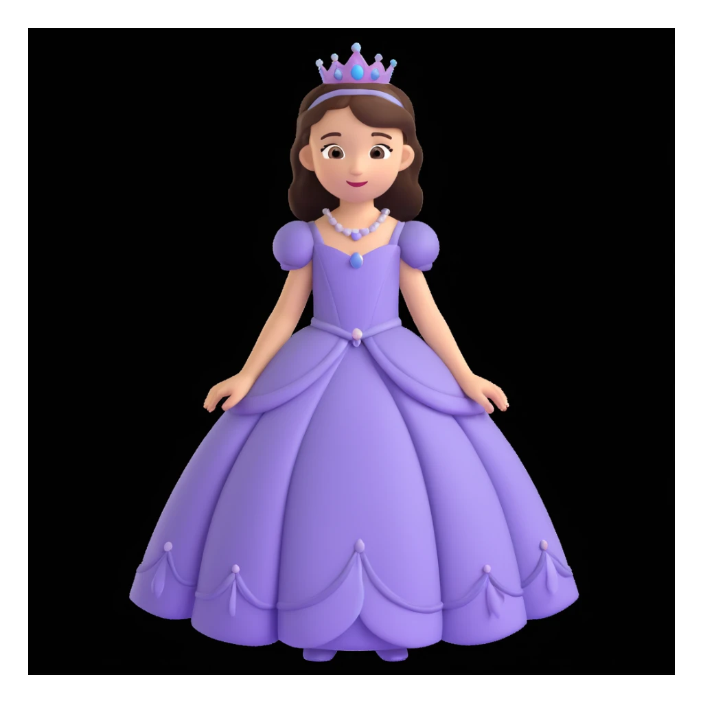 girls in a princess dress sticker