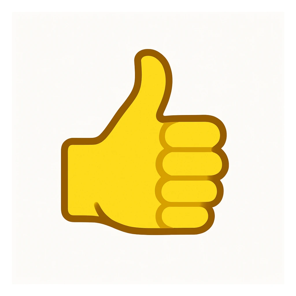 yellow emoji for thumbs up reaction sticker
