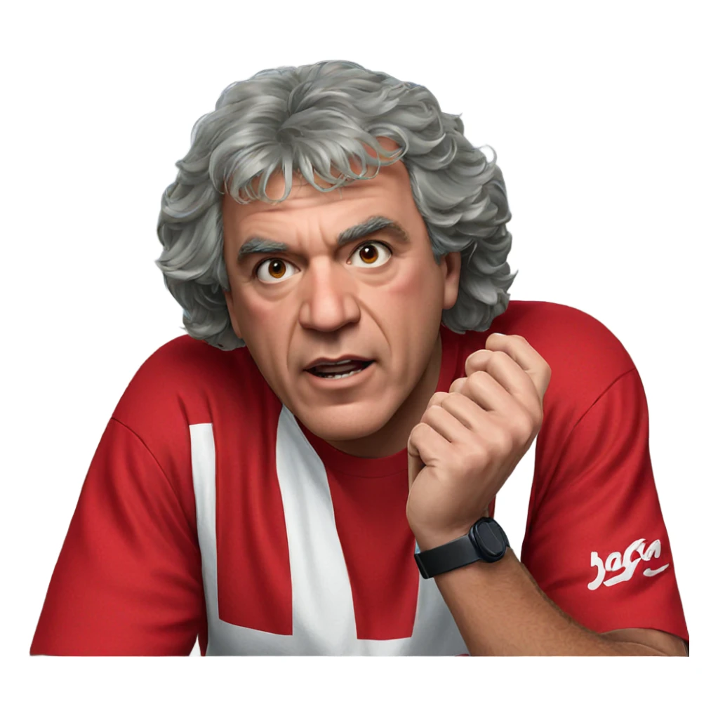 boy in red shirt sticker