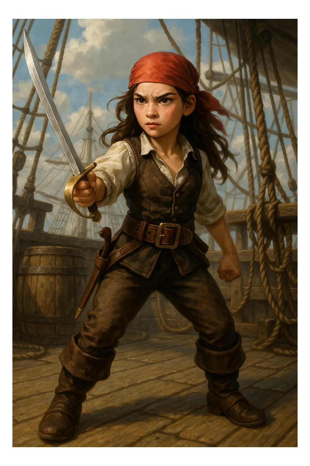 Une pirate  ( fille ) ados de 16 ans qui adore combattre en épée sticker