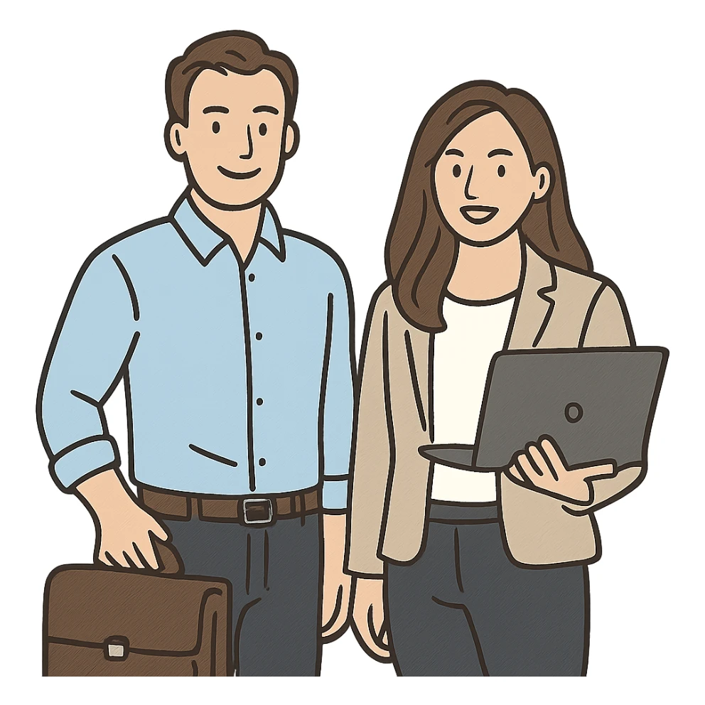 a pair of working parents sticker