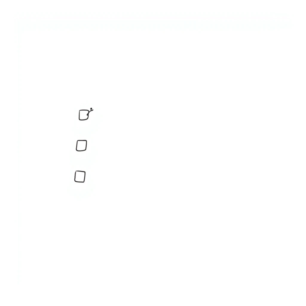 hand-drawn doodle of a checklist, beige theme, quick task vibe sticker