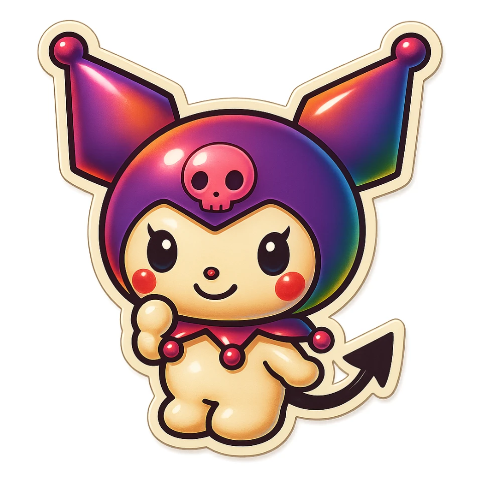 Remove the background, keep Kuromi character only, preserve original style, transparent background sticker