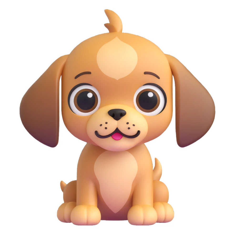 cute puppy dog with big eyes sticker