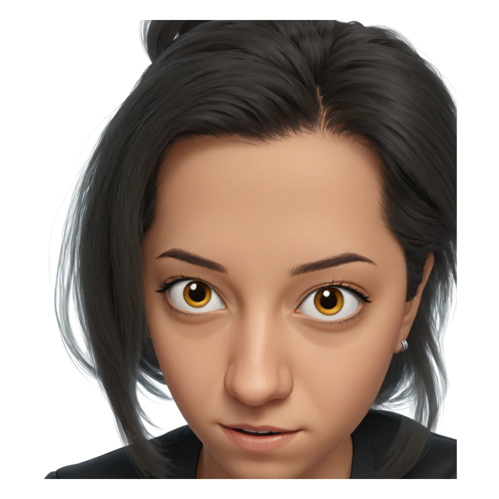 realistic portrait of girl sticker