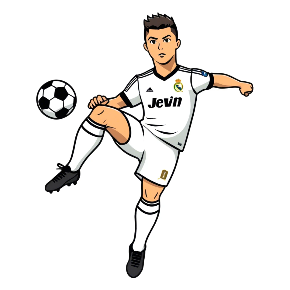 Cristiano Ronaldo scoring a goal sticker