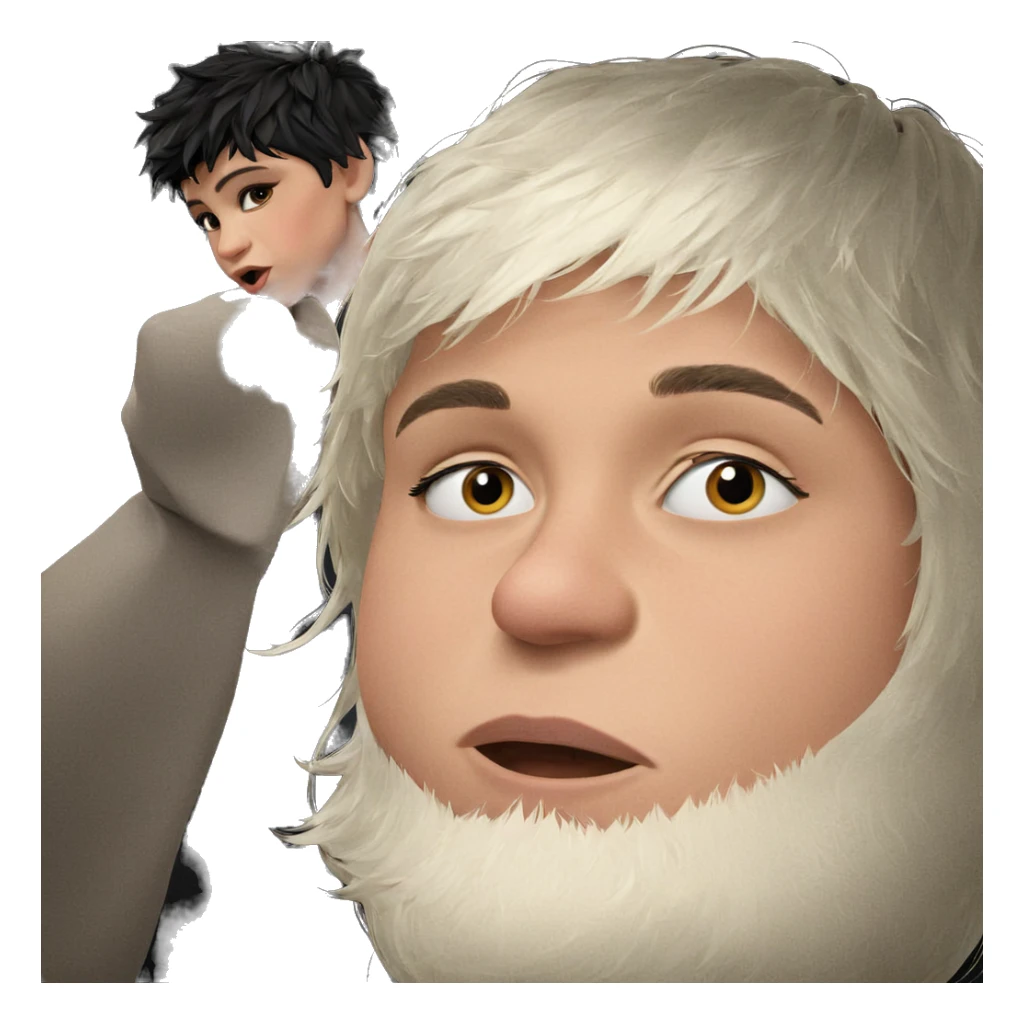 male portrait on black background sticker