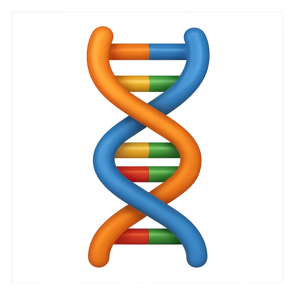 emoji stile iphone di dna umano sticker