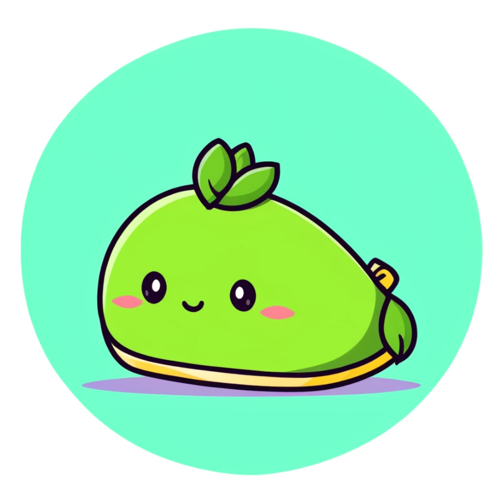 pistachio with a gold chain and stylish shoes, sticker style sticker