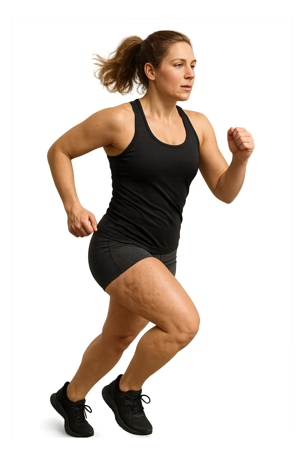 Donna che corre con cellulite sticker