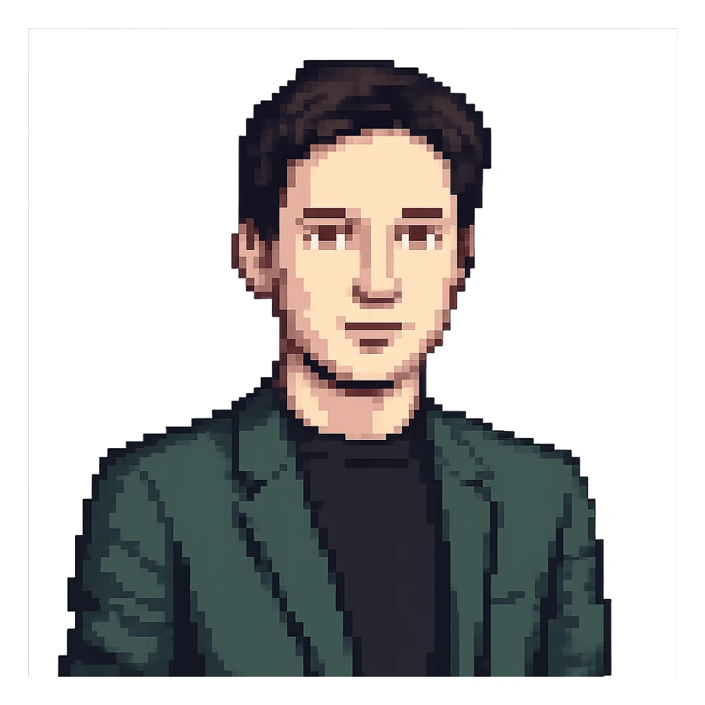 Pavel Durov in pixel art style sticker
